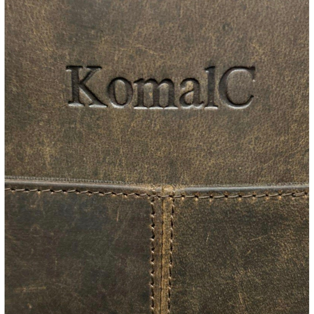 KOMALC XL 18″ BRIEFCASE BUFFALO LEATHER CROSSBODY MESSENGER BAG