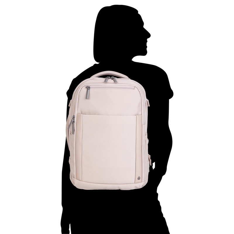 Nylon Travel Backpack W/ 15in Laptop Sleeve Durable Zippered Tote Bag Adventure