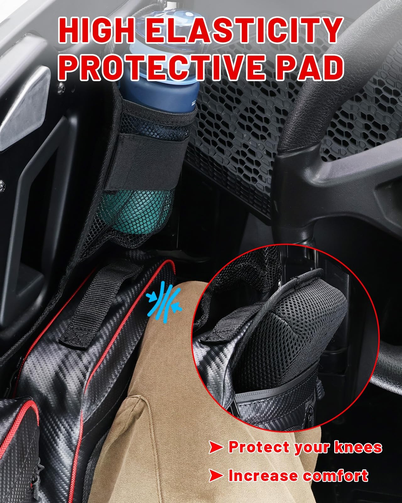 Front Door Bag 2Pcs 14L Removable Multi Pocket for 2024-2026 Polaris RZR XP