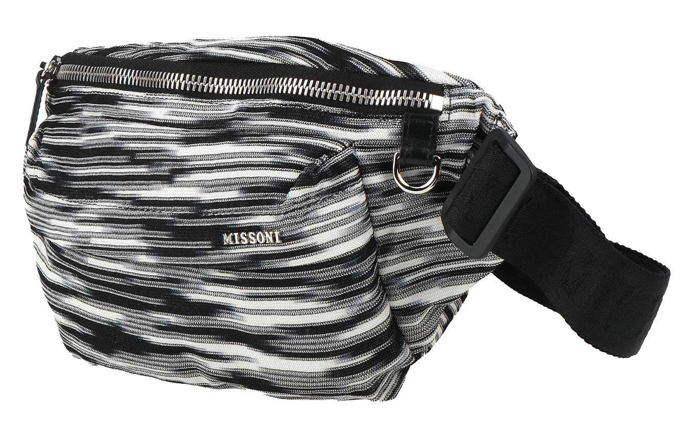 MISSONI ‘Space-Dyed Crochet-Knit Belt Bag’ Men’s Waist Bum Cross Pack b/w *NWT*