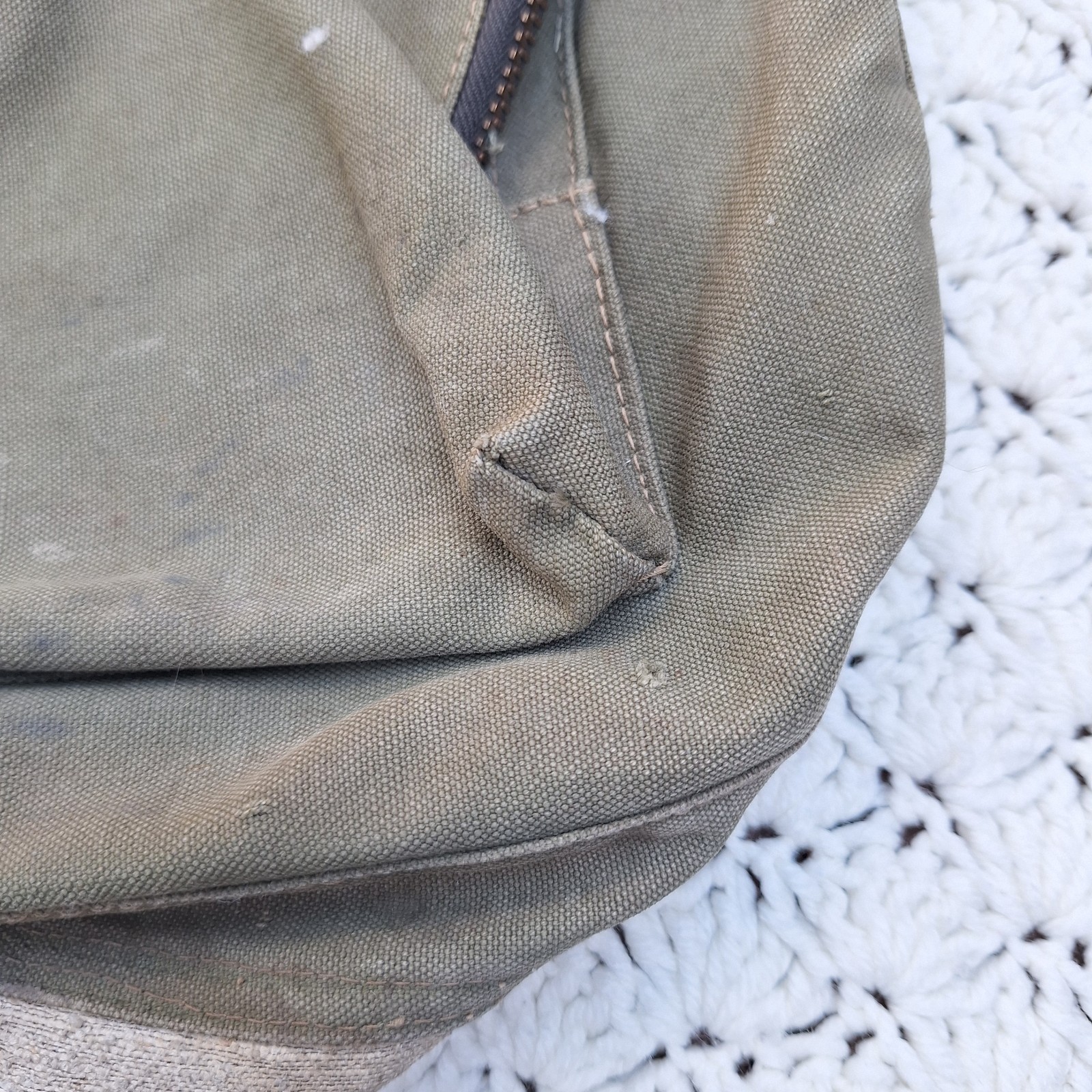 Vtg US Military Olive Drab Canvas Messenger Ammo Shoulder Bag Crossbody Talon
