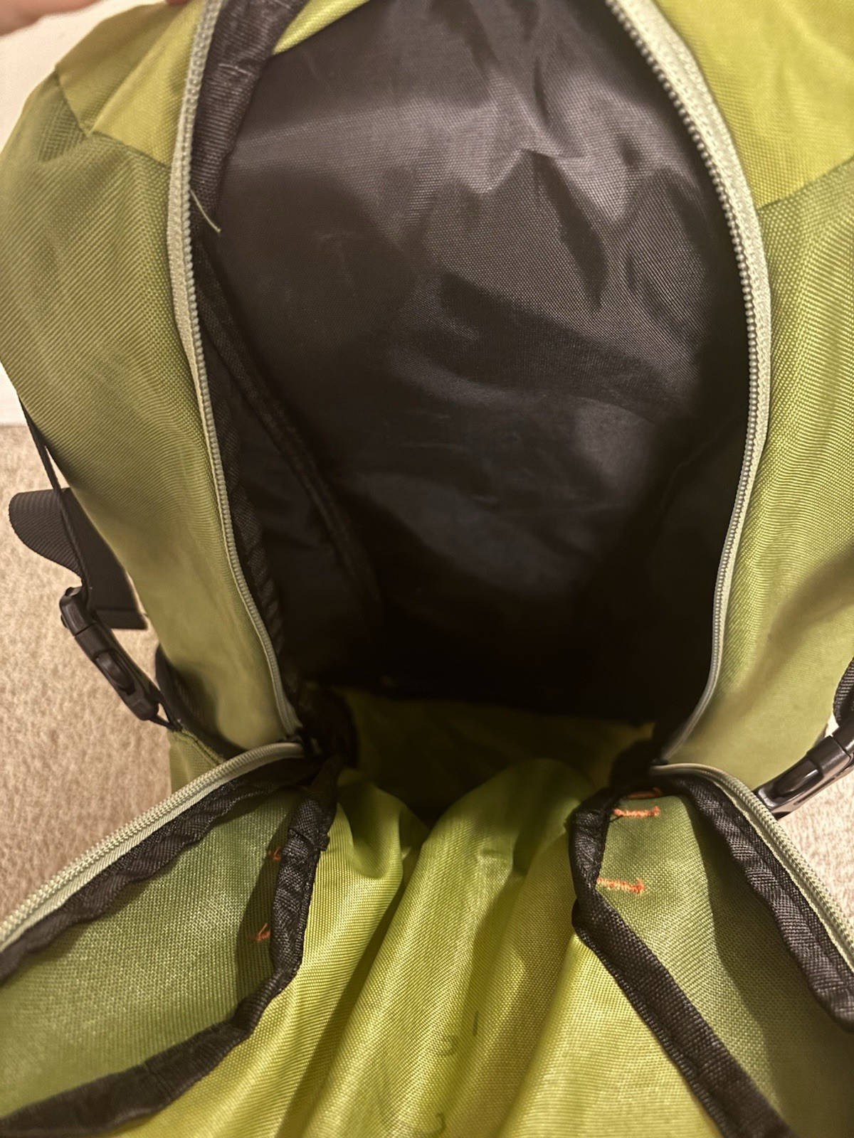 TOPI Outdoor Adventure Green Multi-Compartment Rugged Hiking Backpack Bag