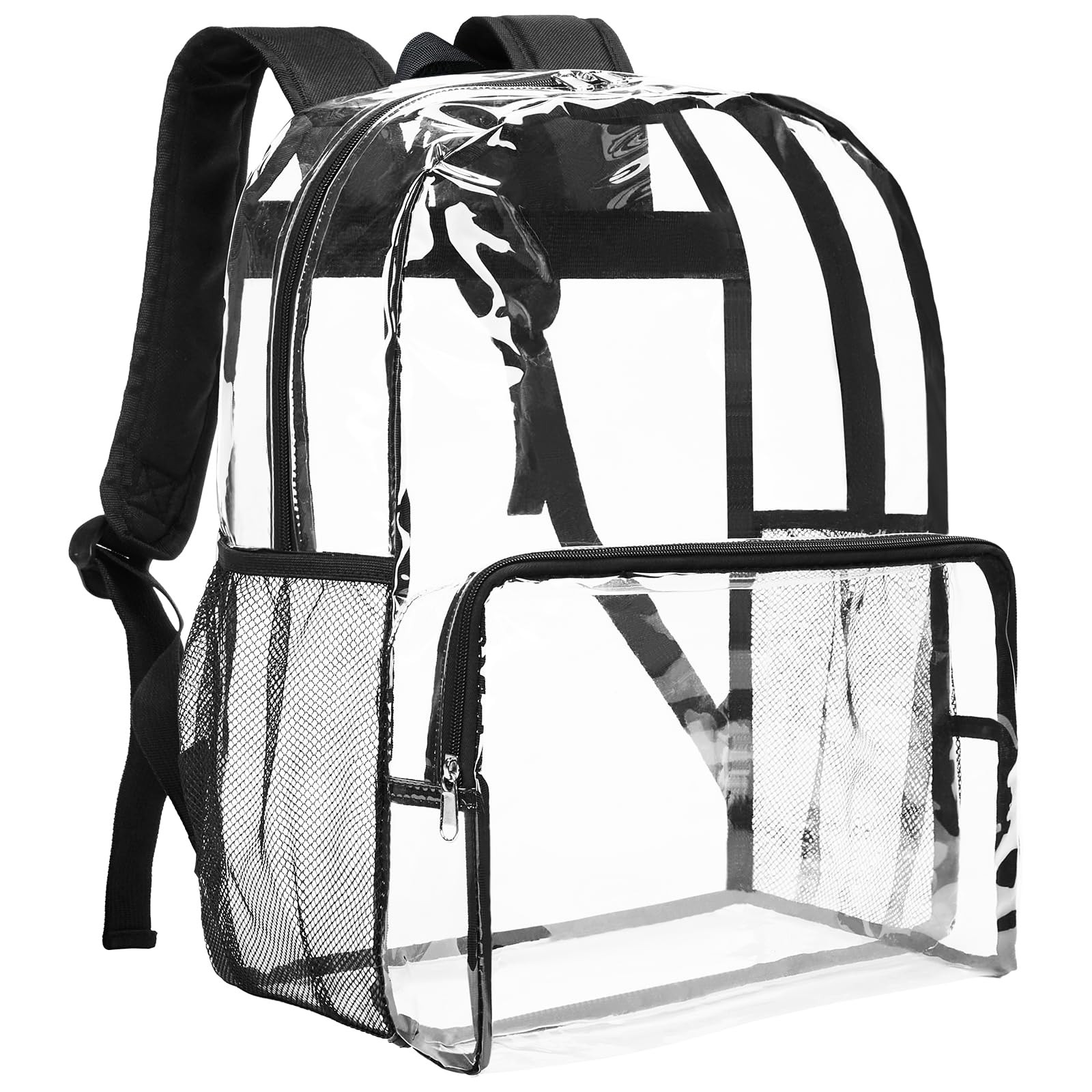 Clear Backpack Girls Boys Extra Large Heavy Duty PVC See Through School Black XL