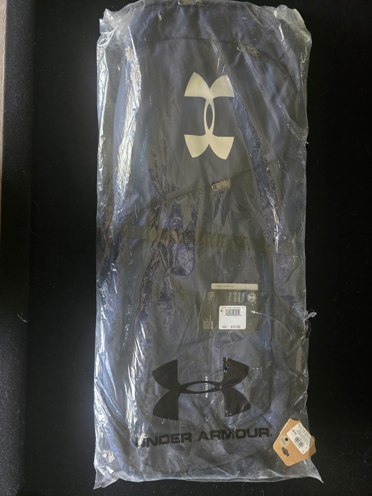 Under Armour Blue Large Backpack, Zip Closure, Men’s Solid Travel Casual