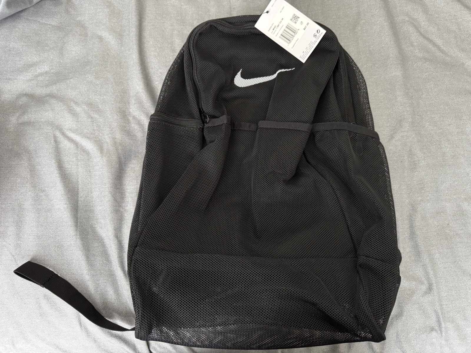 Nike Brasilia Mesh Backpack 9.0, Black White Sz Misc BA6050-010