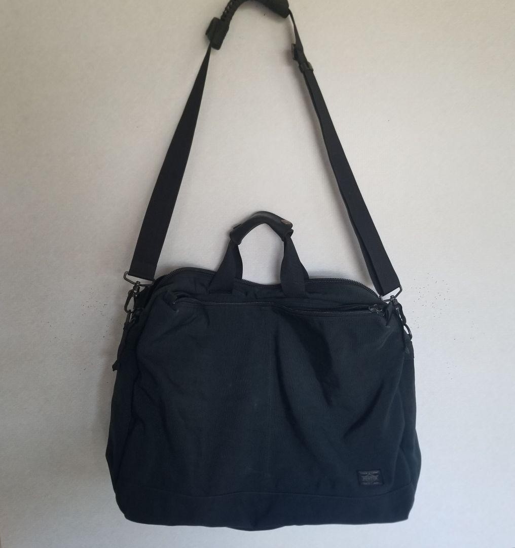 Authentic Porter Yoshida Bag 2Way Business Shoulder Bag Black, 34cm x 40cm