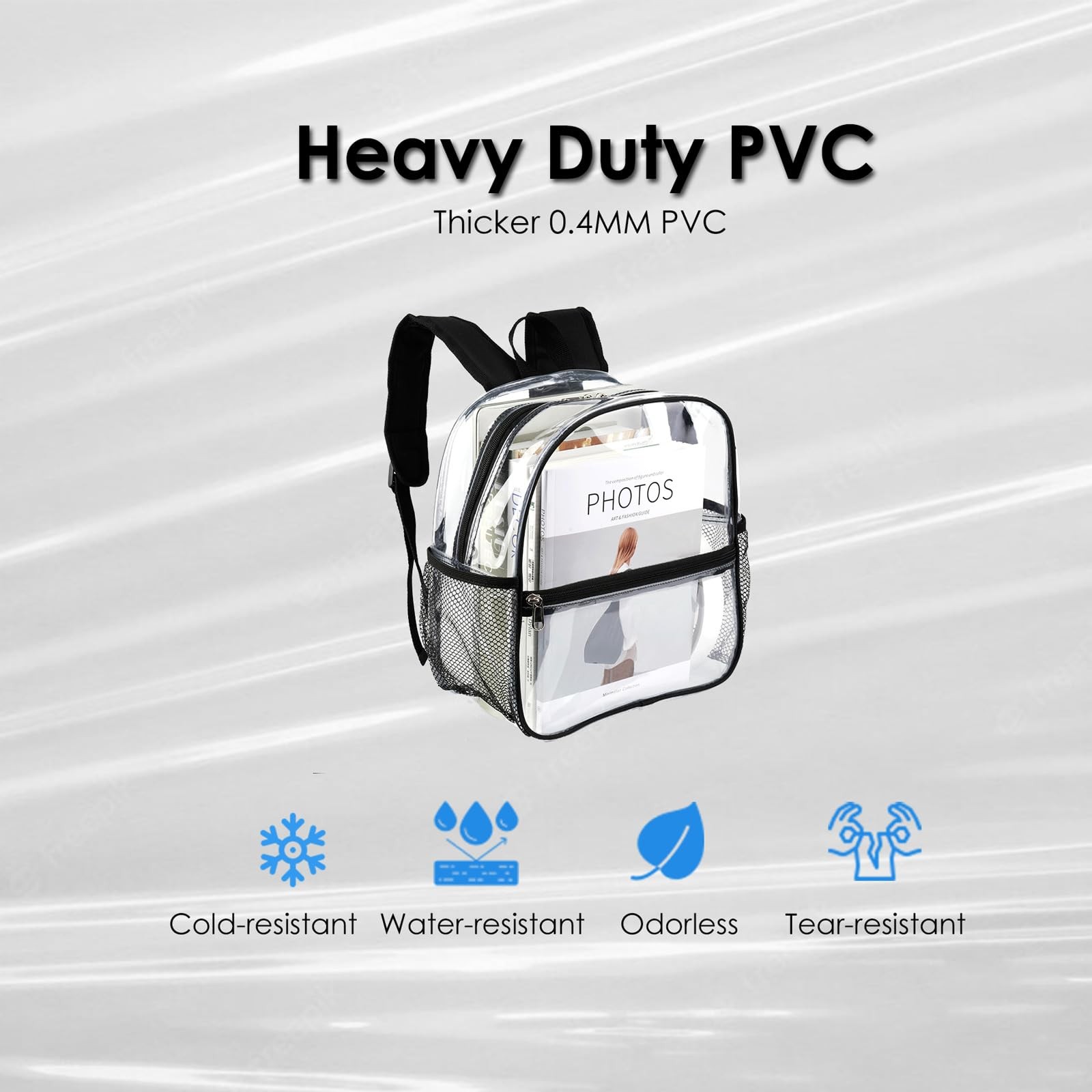 Keepcross Stadium Approved Clear Backpack 12x6x12 – Mini Clear Bag for Stadiu…