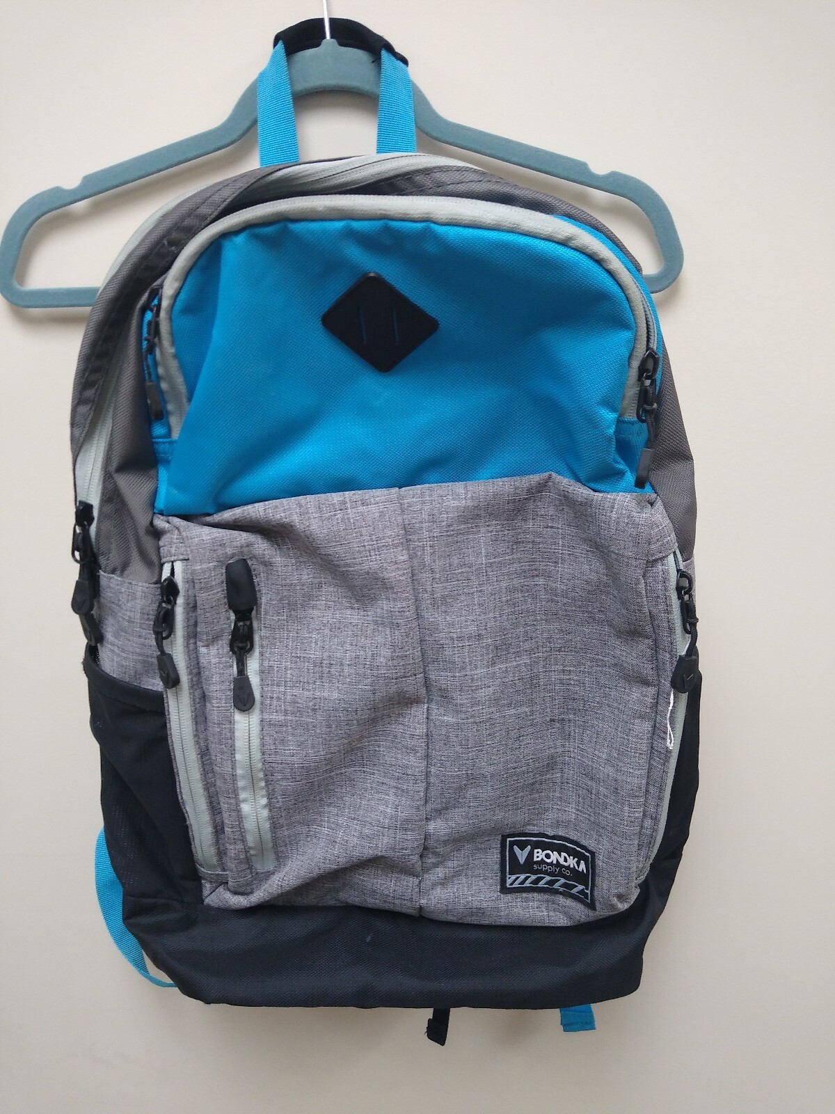 Bondka 19.5″ Eolus Backpack Grey/blue/black, Laptop Bag, School Bag, adjustab