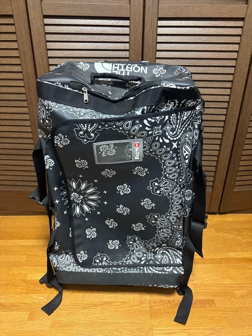Supreme The North Face Bandana Rolling Duffel Bag Black 2014 41cm x 68cm