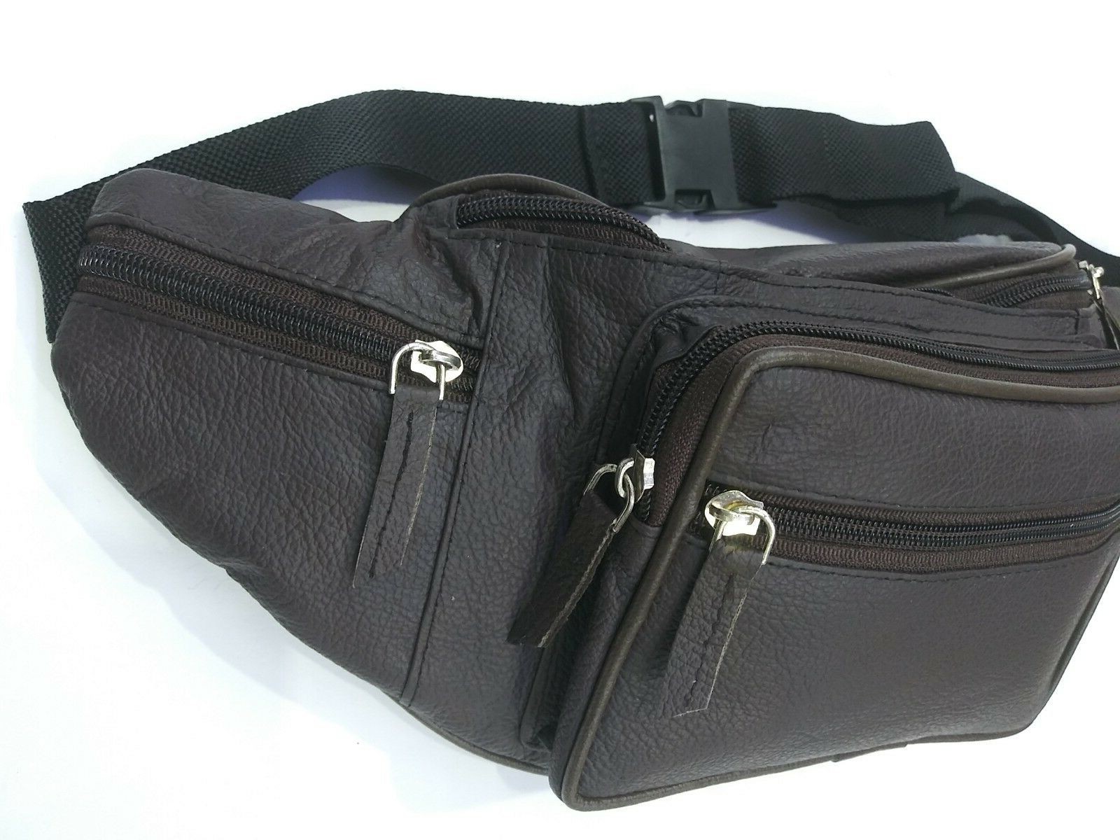 Genuine Leather Soft Functional Brown Fanny Back Unisex Made in India #051