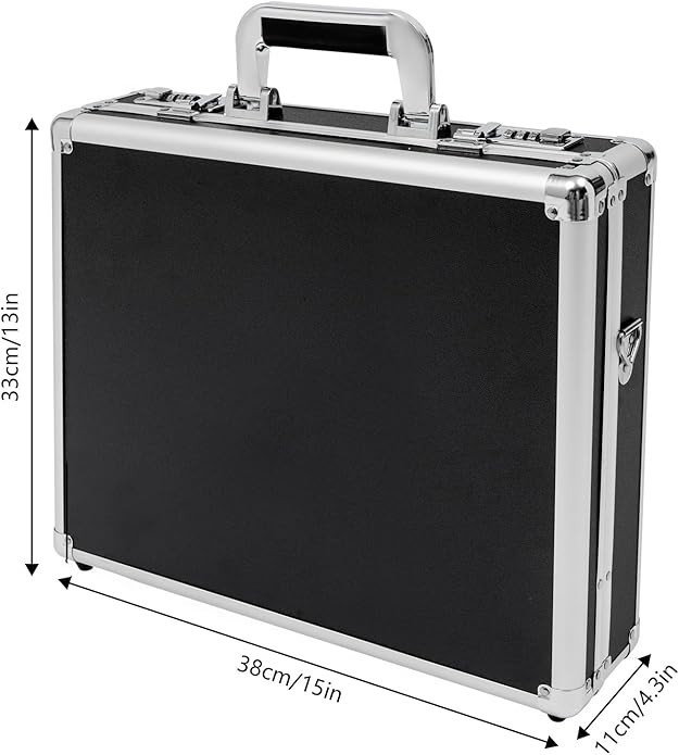 Black Dual Combination Locks Briefcase Business Briefcases for Men&Women
