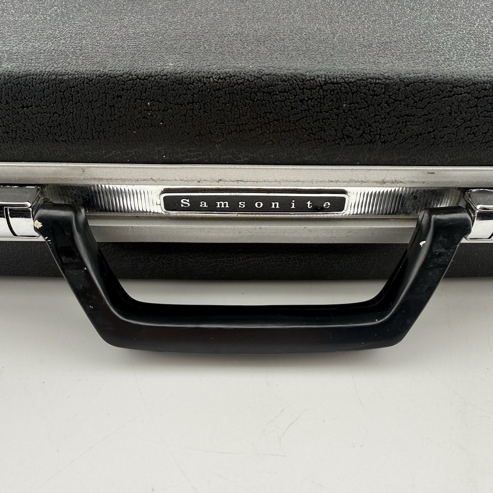 Samsonite Vintage Hard Briefcase Dark Green Leather No Keys 18.5 in