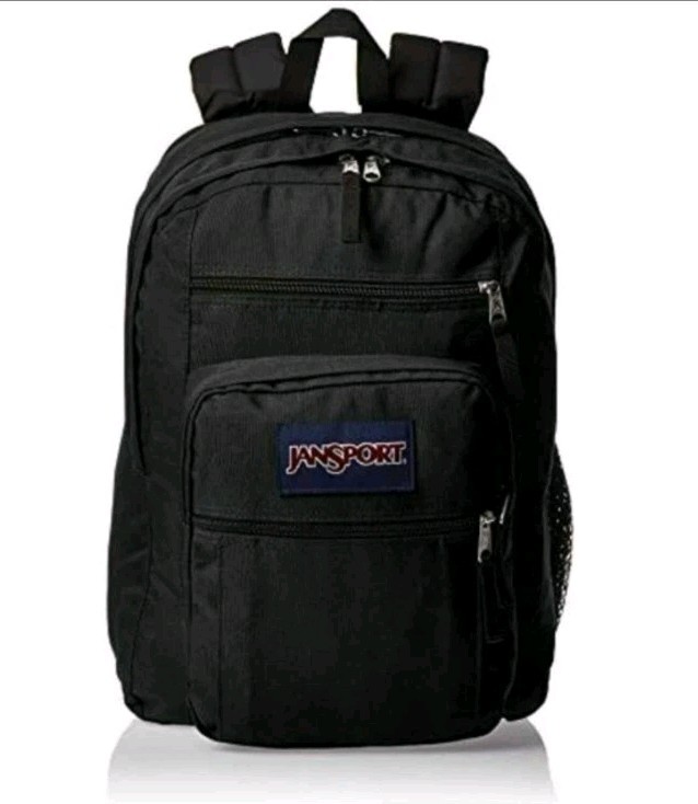 JanSport Big Student Backpack Black Minimalist Gorpcore Aesthetic NWT 34L Retro