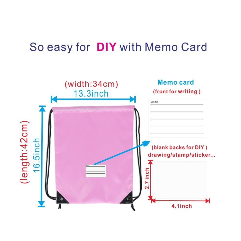 Drawstring Backpack Bulk 20 Packs Draw String Bags for Gym Sports Trip Pedest…