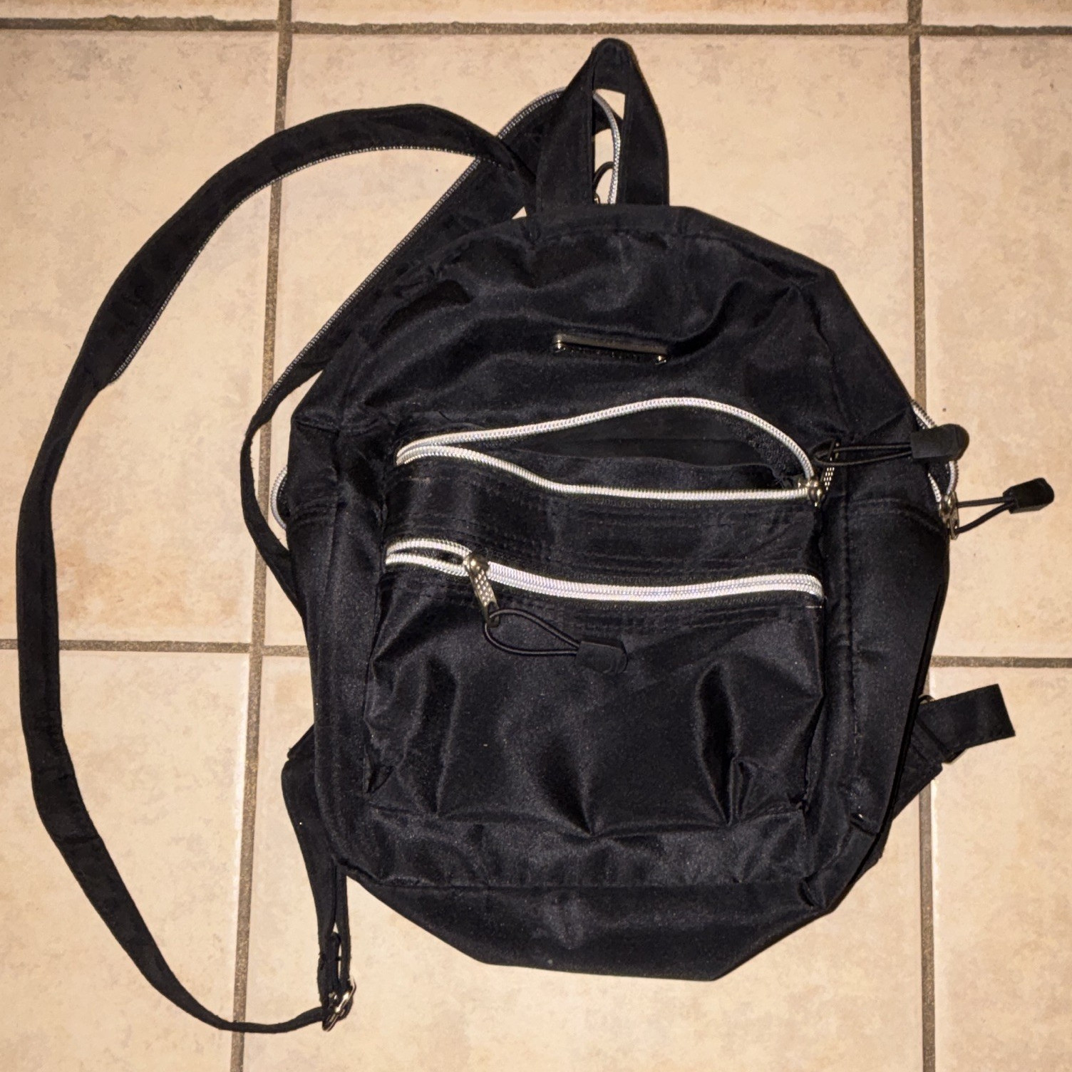 Stonemountain Black Medium Backpack Zip Closure Adjustable Strap Pockets