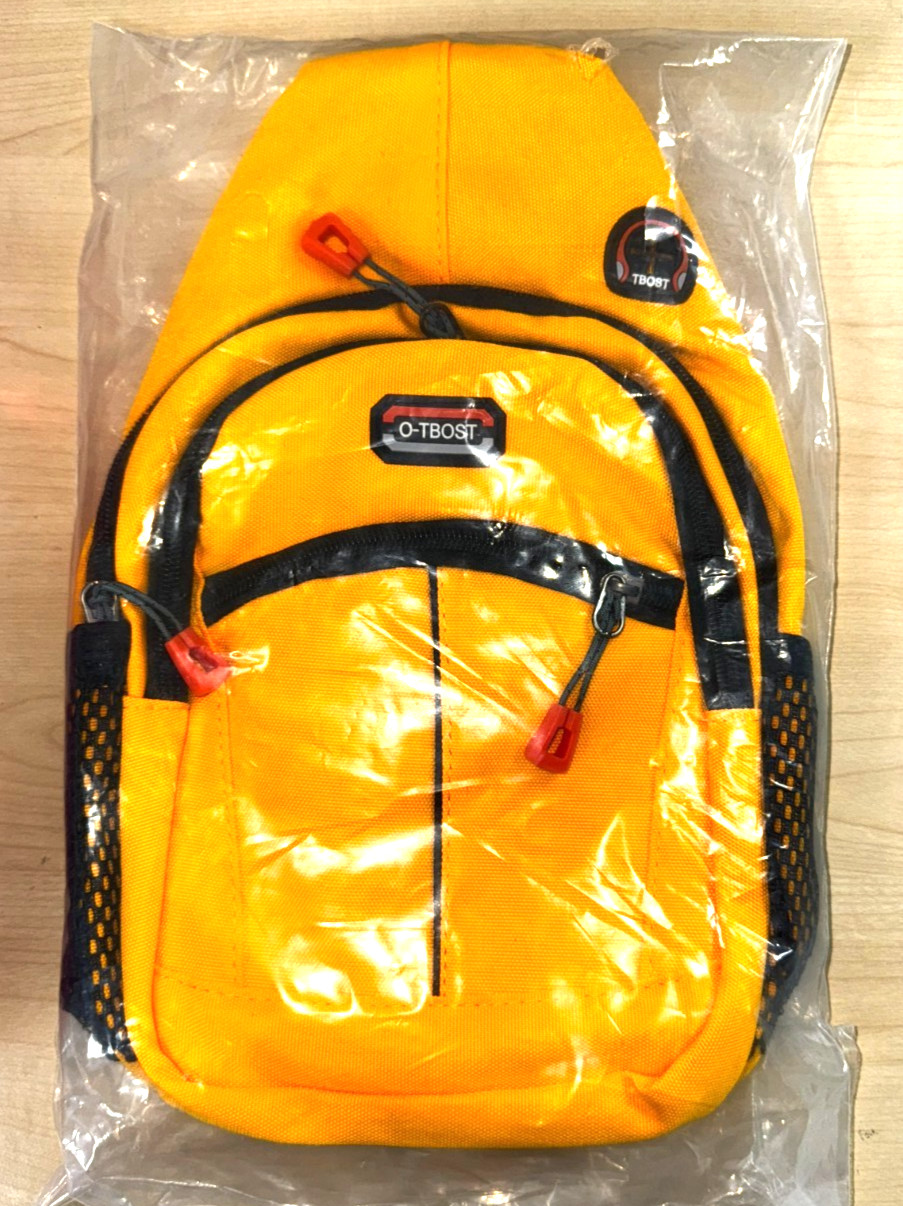 Crossbody Chest Backpack Large Capacity 13 Inch Travel Bag Yellow FAST SHIP!