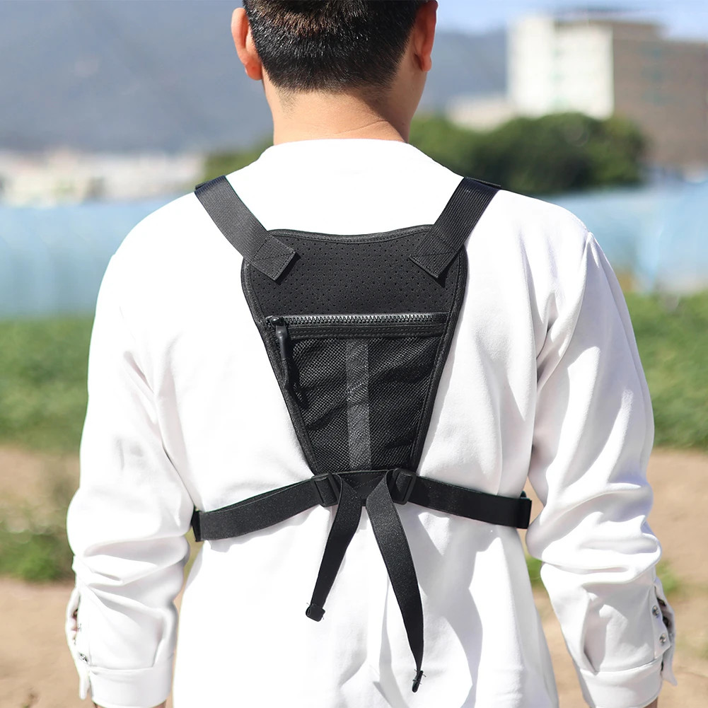 Chest Bag Multi-function Front Chest Pack Men Chest Rig Bag Lightweight Running