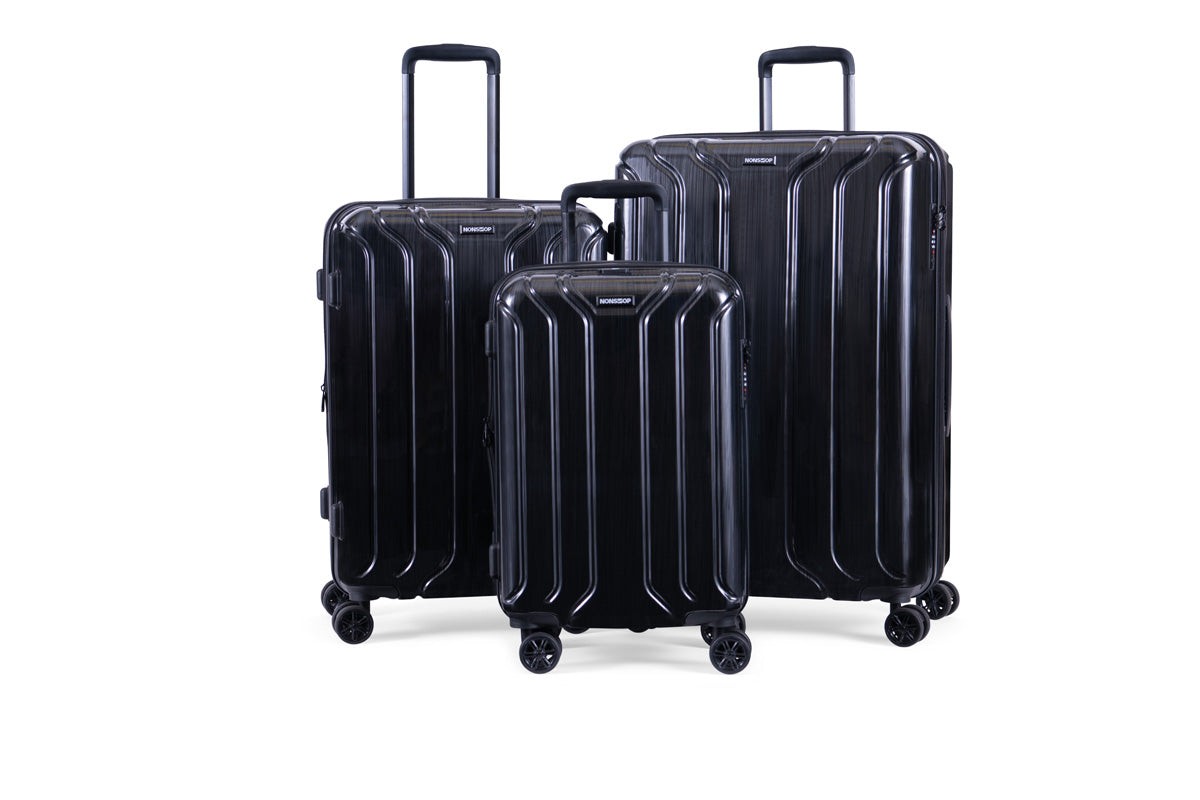 NONSTOP New York Elite Luggage Spinner Wheels Travel Suitcase Set 3 Piece U1