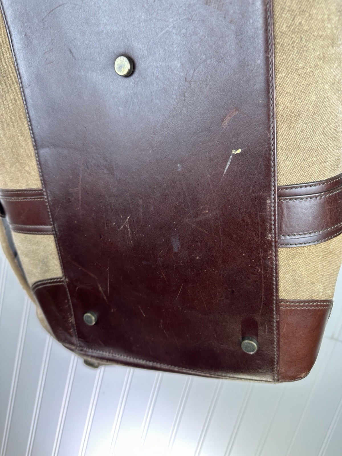 Johnston & Murphy Canvas and Leather Travel Duffel Bag – Large 20 x 12 x10