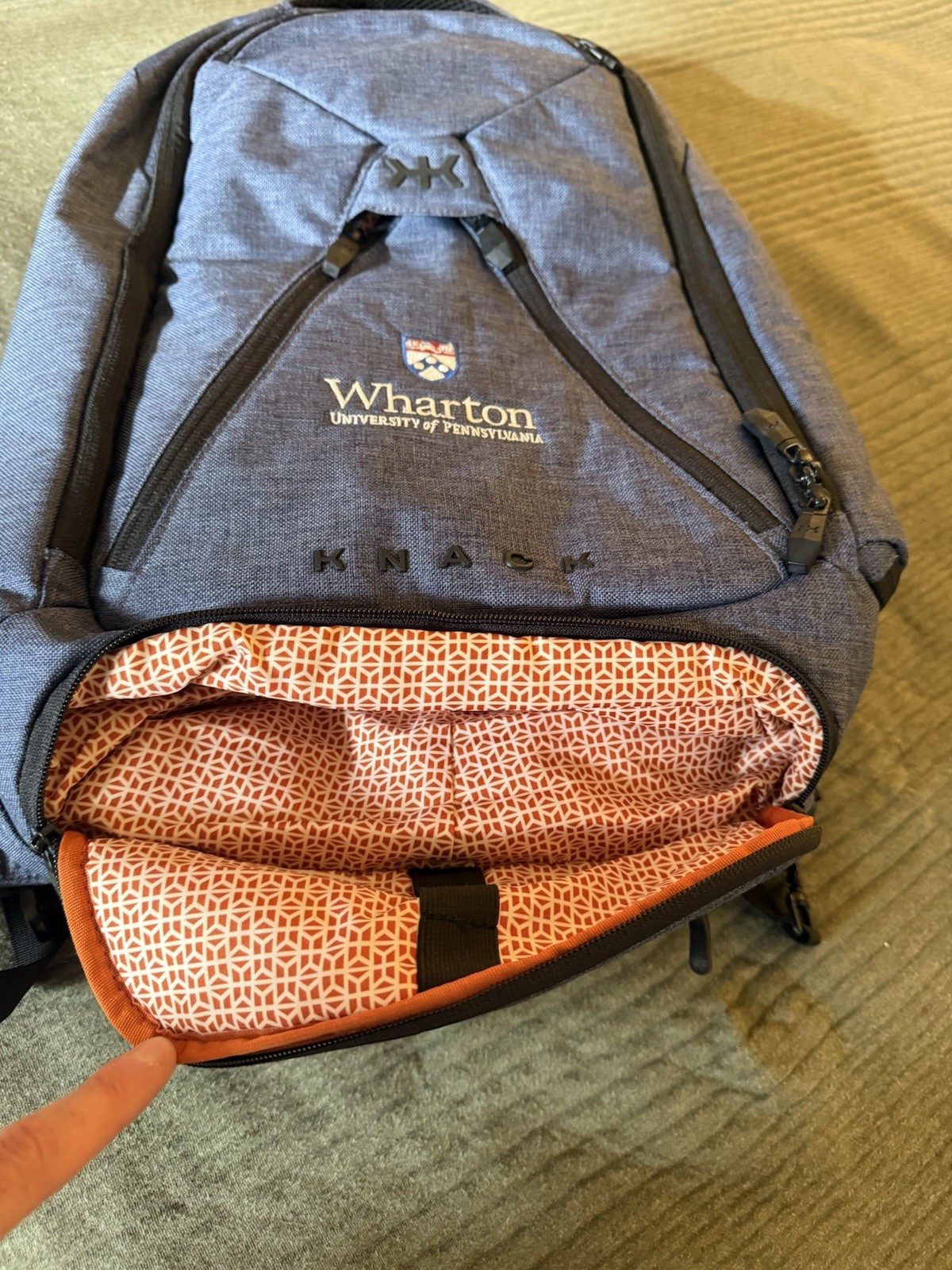 Knack Series 1 Medium Expandable Backpack Blue/Gray – Wharton UPenn – Very Rare