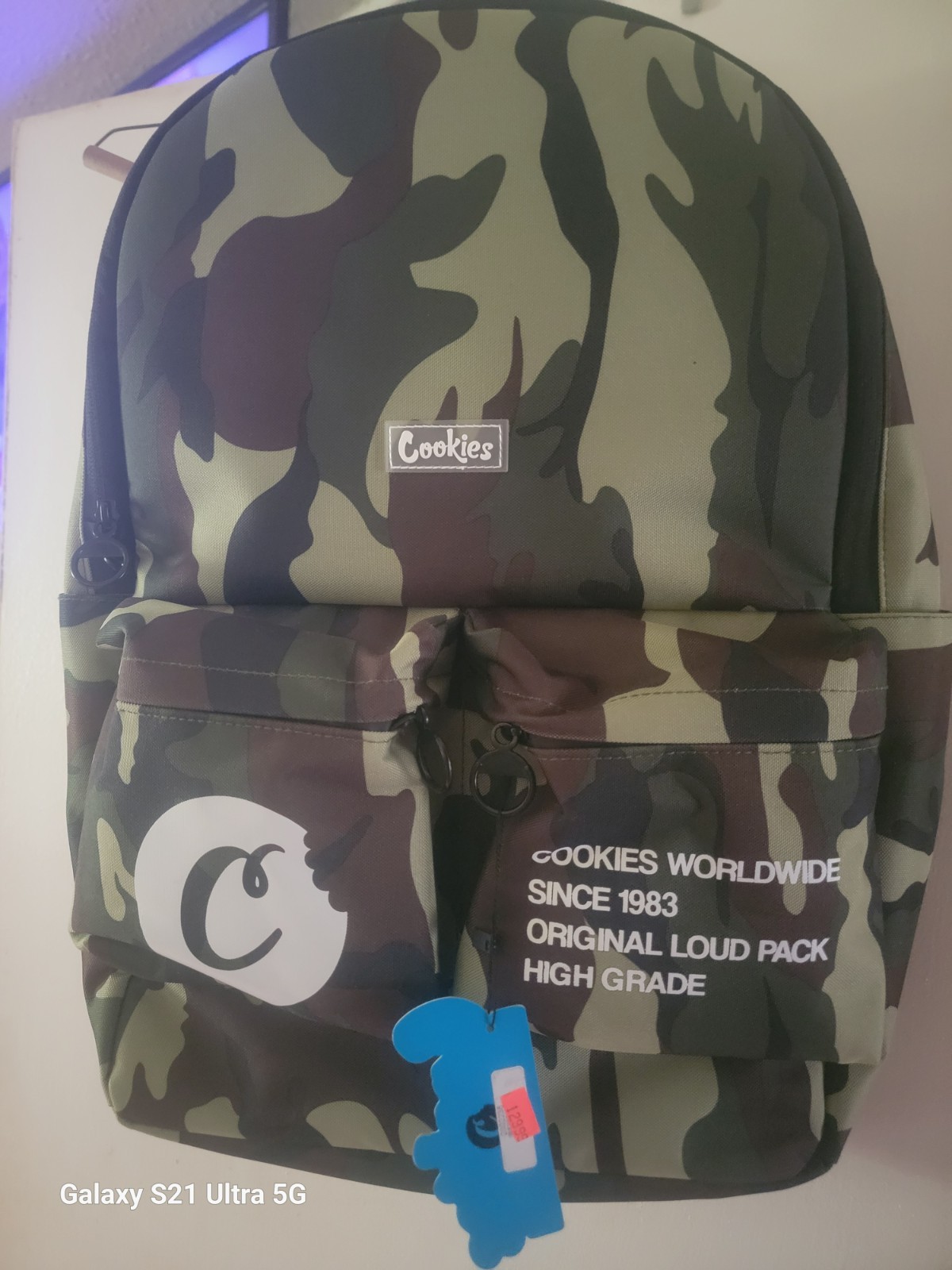 Cookies By Berner, Green Camo Backpack, Pockets, NWT