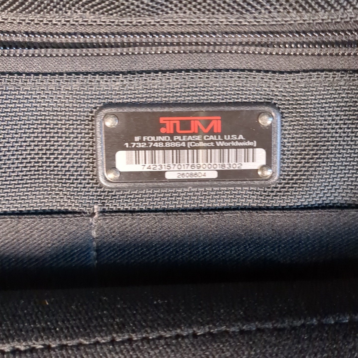 TUMI 26086D4 T-Pass Laptop Backpack Black Nylon Carry On Pockets