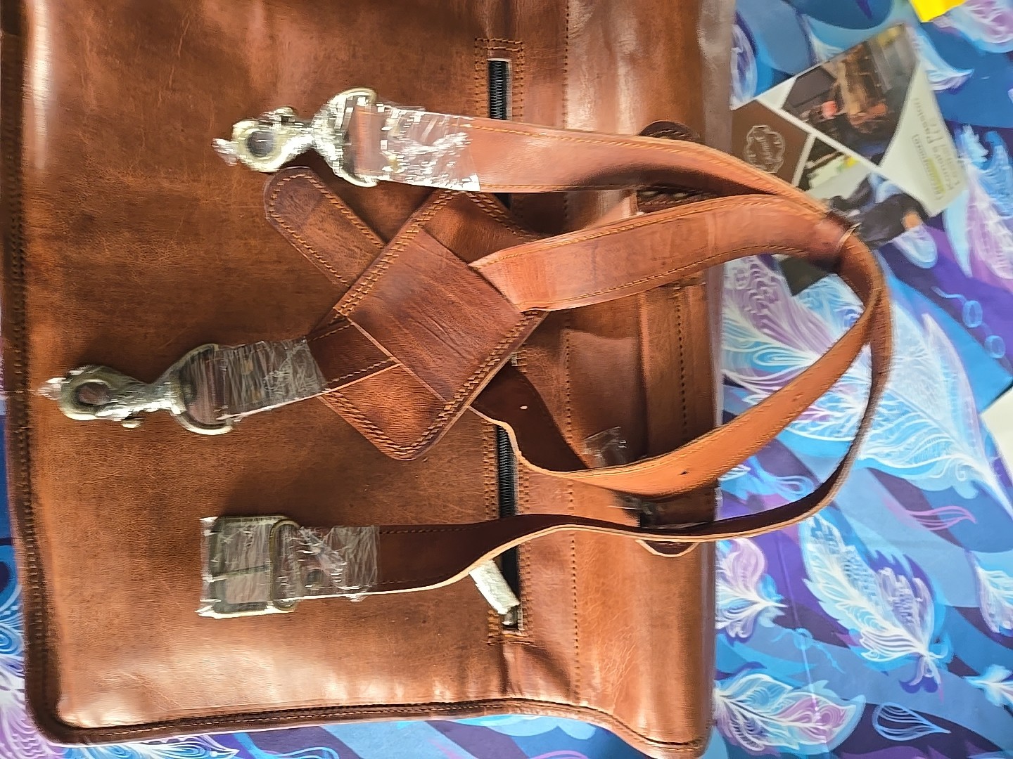 Komal’s Passion Leather Briefcase Crossbody Messenger Bag