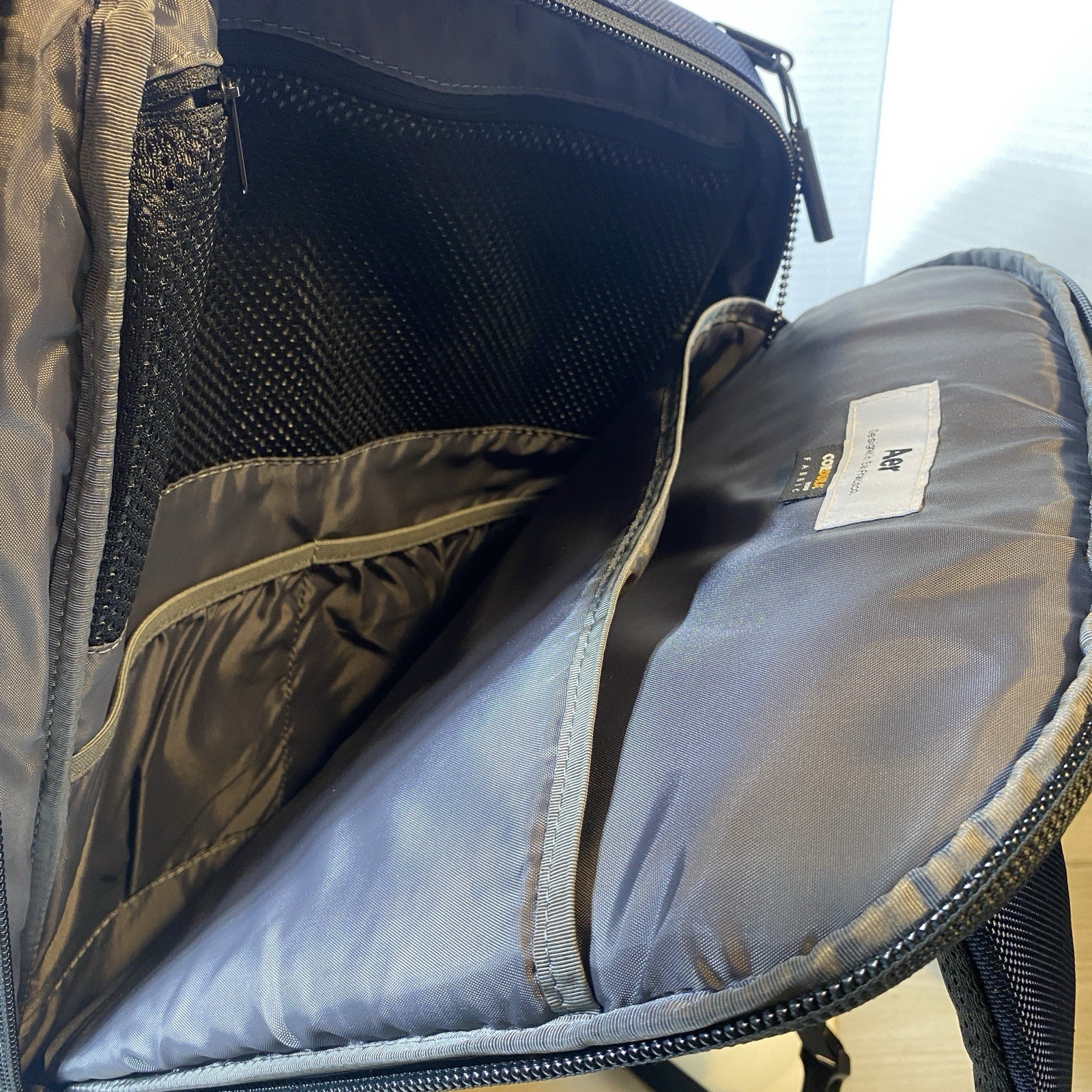 Aer Duffel Gym Work Backpack Laptop Bag Navy Blue Cordura Nylon Excellent