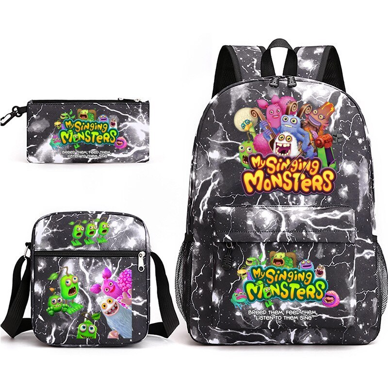 My Singing Monsters Backpack Satchel Shoulder Bag Pencil Case 3pcs kid gift