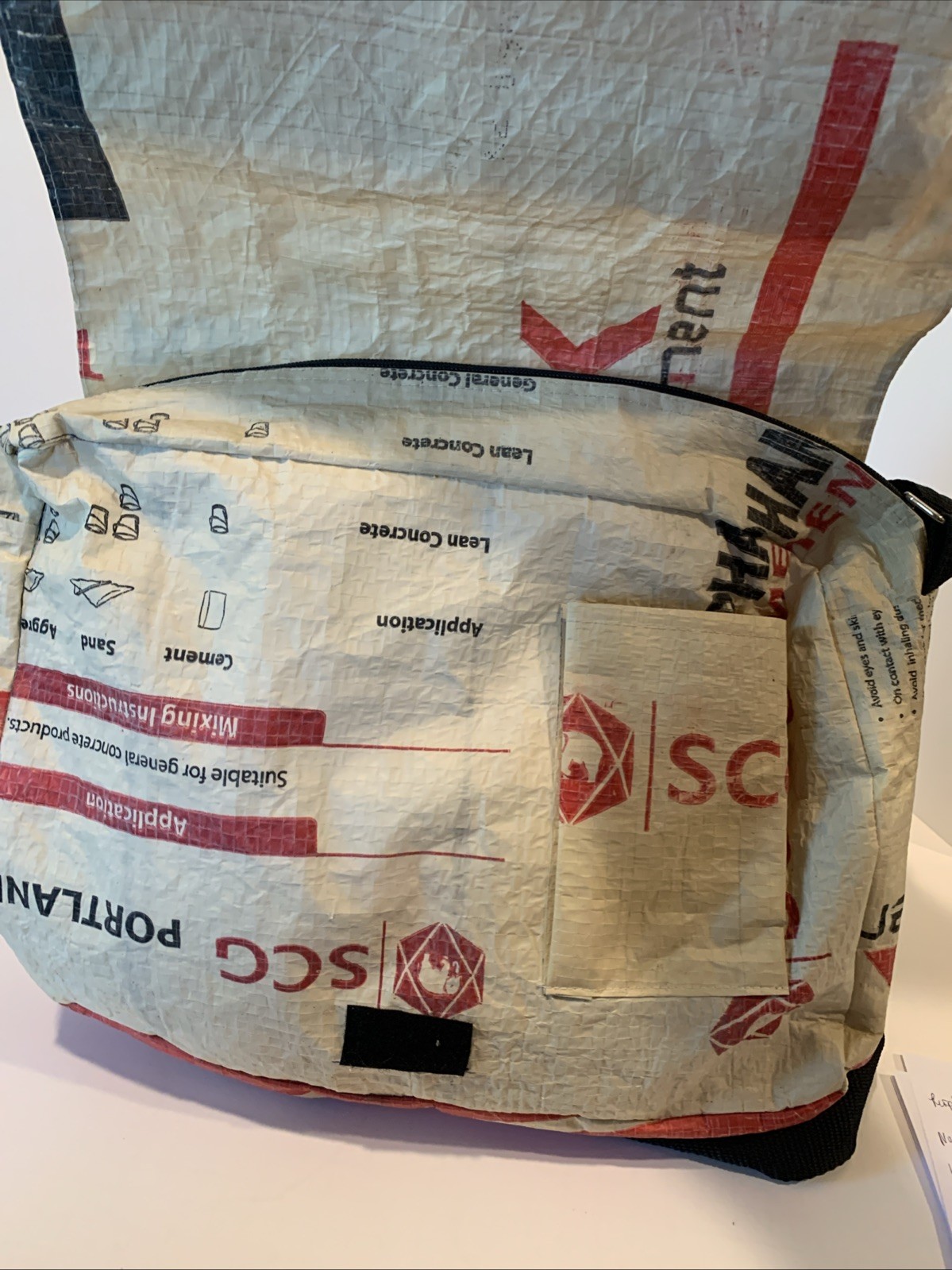 Messenger Bag Made From Recycled Elephant Brand Recycled Cement Bag Used