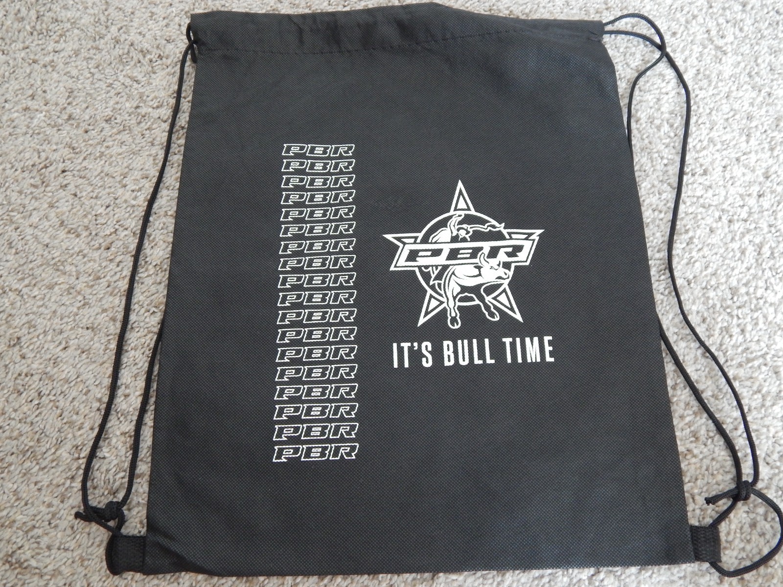 PBR Professional Bull Riders Drawstring Bag Tote Eco Friendly Reusable 16 X 13