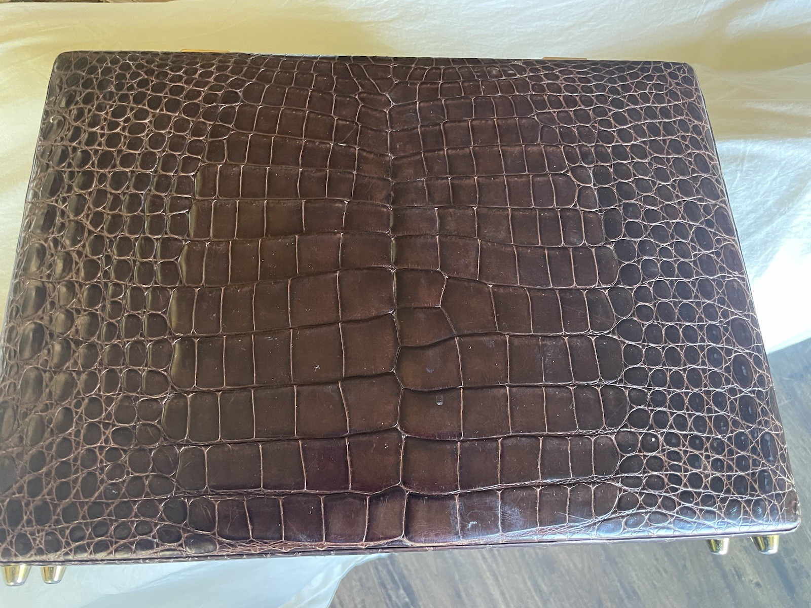Crocodile attache briefcase