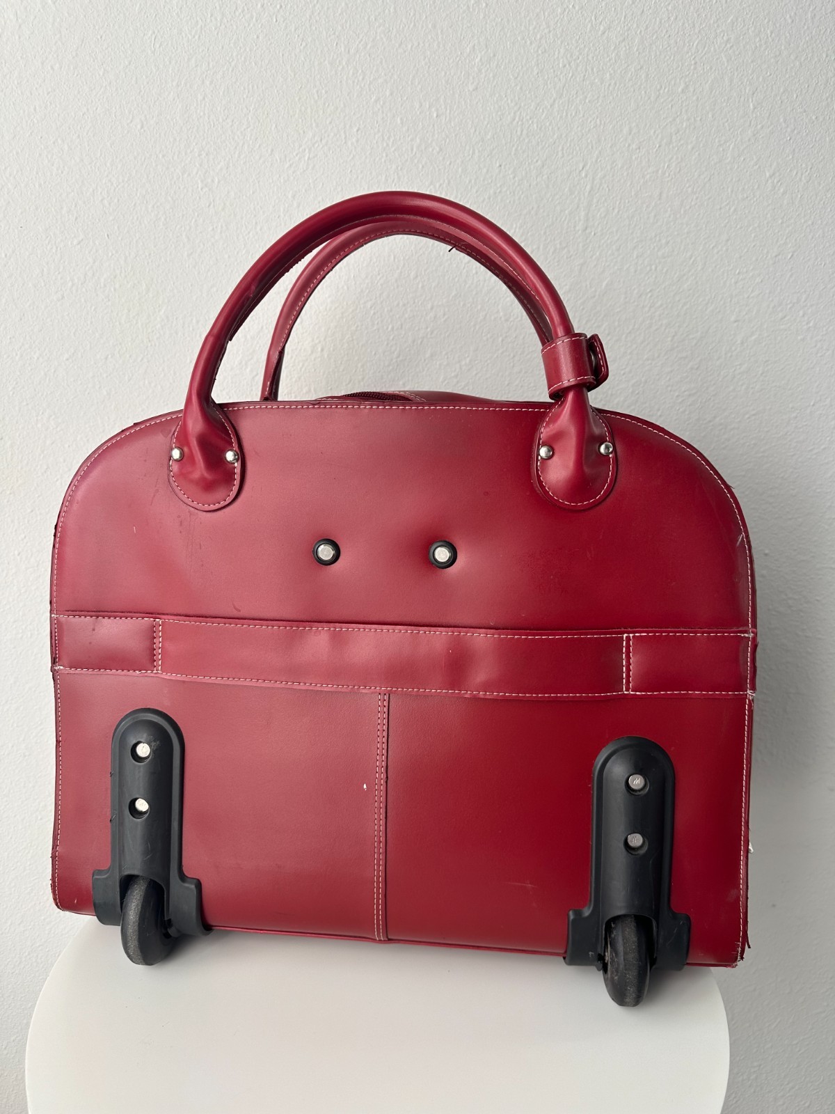 McKlein Edgebrook 15 in. Rolling Laptop Briefcase Red