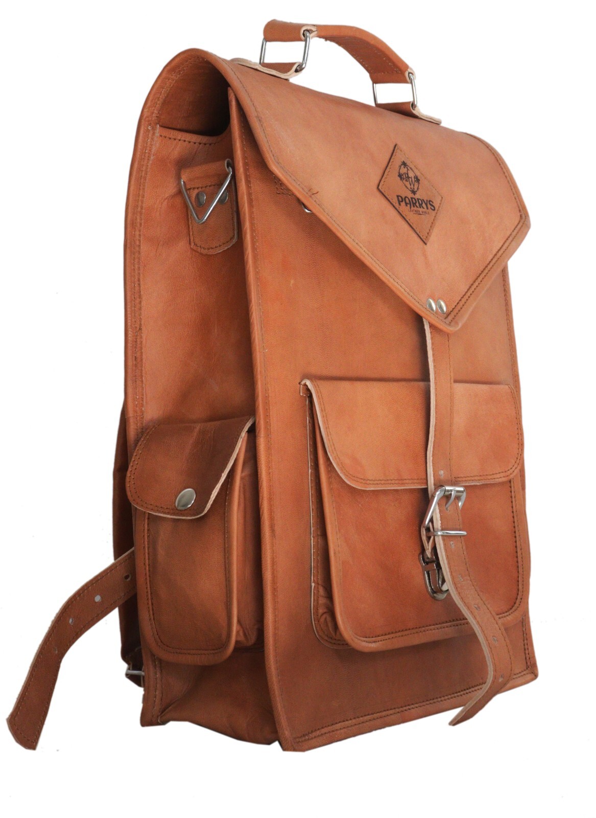 Vintage leather backpack Laptop Messenger Convertible Rucksack Sling Bag Unisex