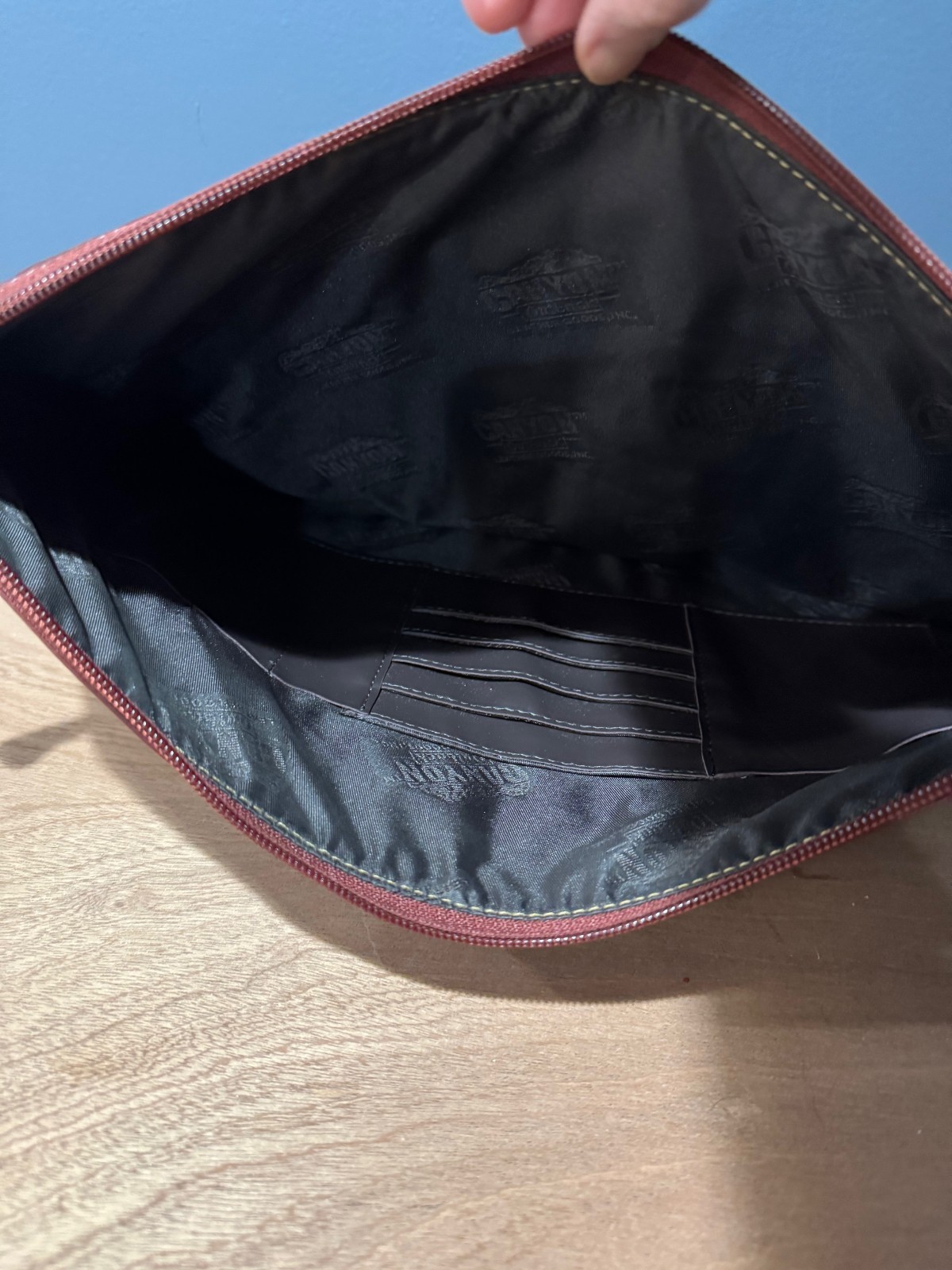 Canyon Outback Attache Leather Document Case Nebraska Huskers Zippered