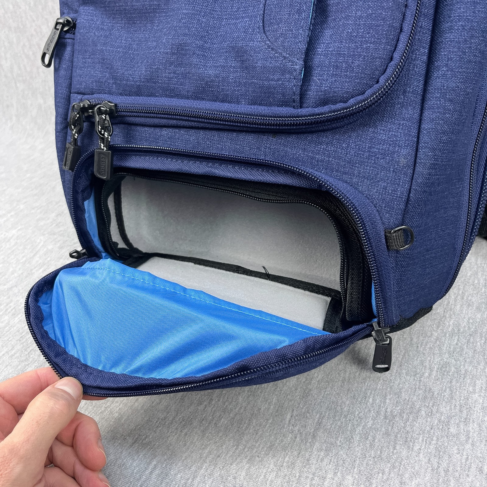 eBags Professional Slim Laptop Backpack Indigo Blue One-Bag Travel Commuter Tech