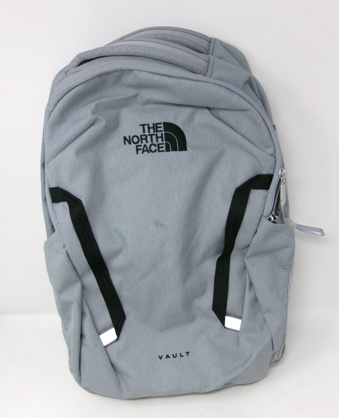 The North Face Vault Backpack- Mid Grey Dark Heather/TNF Blk-NPF, OS-GENTLY_USED