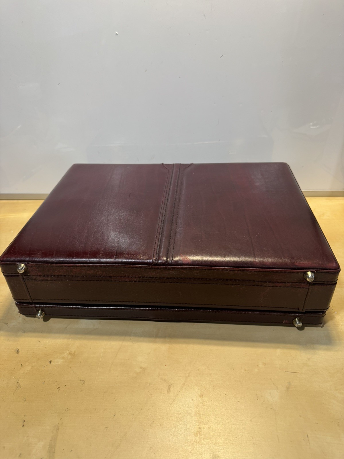 Burgundy Briefcase with Combination Lock, Inner Pockets, Men’s Business