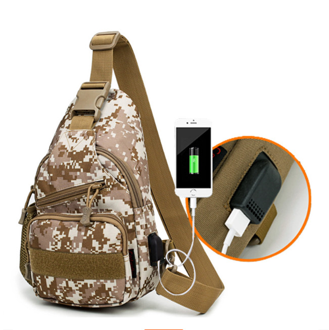 Men Backpack Tactical Sling Shoulder Bag Molle Travel Chest Pack Outdoor Hiking.
