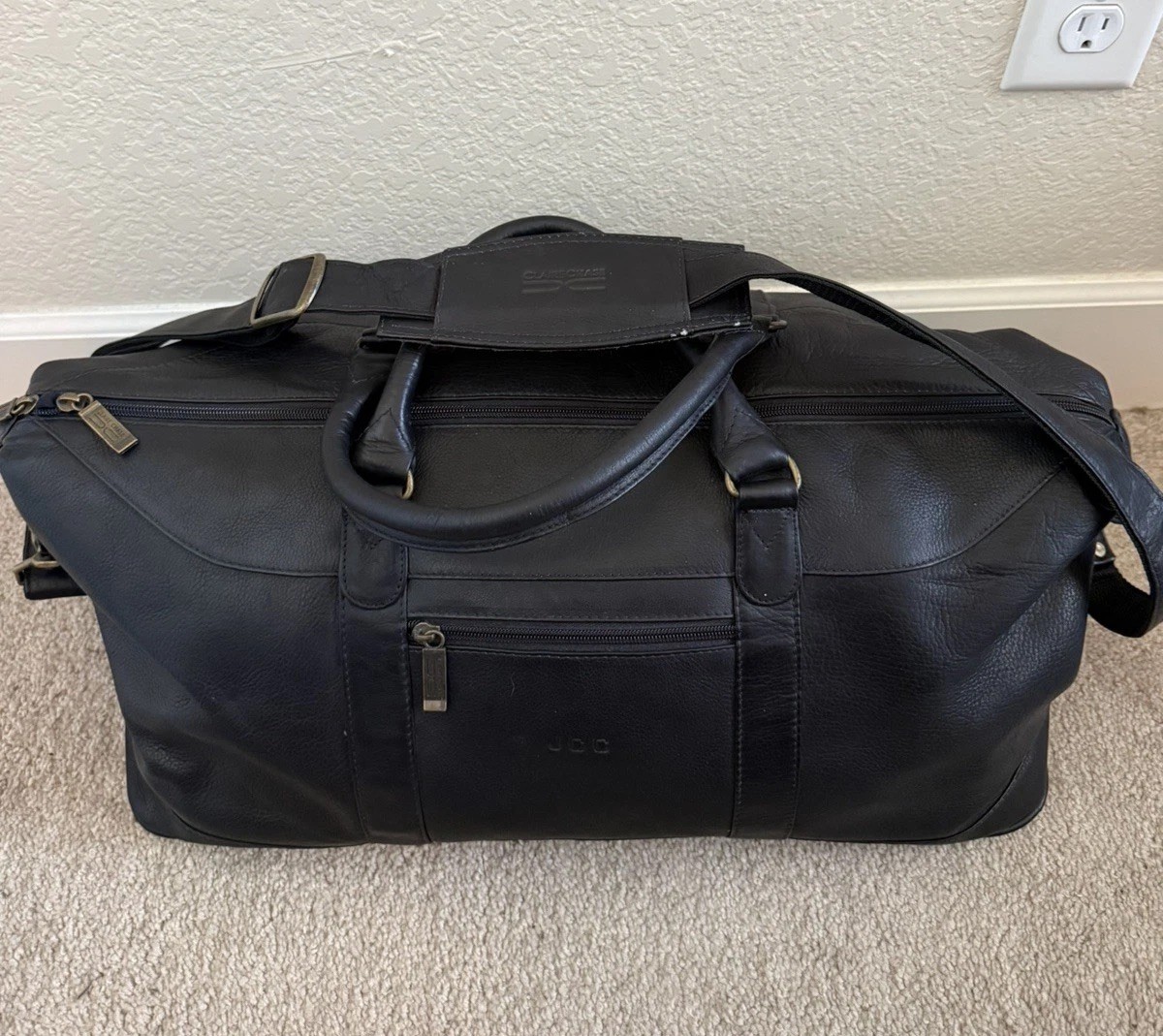 Claire Chase Brown Leather Duffle Bag