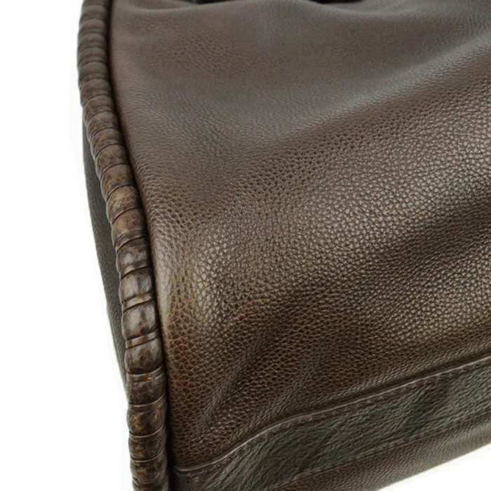 BALLY Tote Bag Handbag SWITZERLAND 1851 Womens Leather Brown Charm