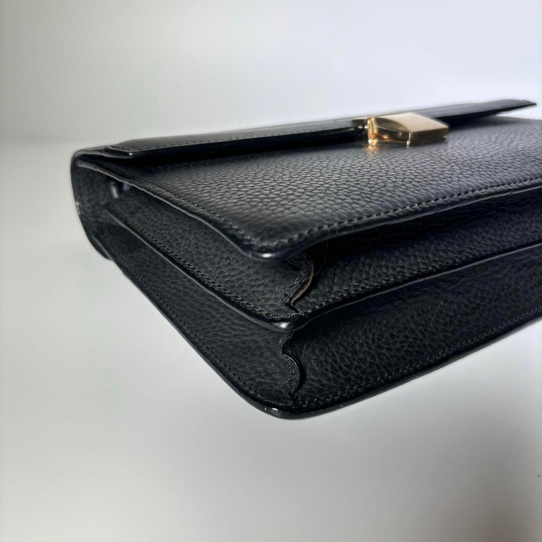 Dunhill Second Bag Clutch Leather color Black Rectangle Men’s fashion goods