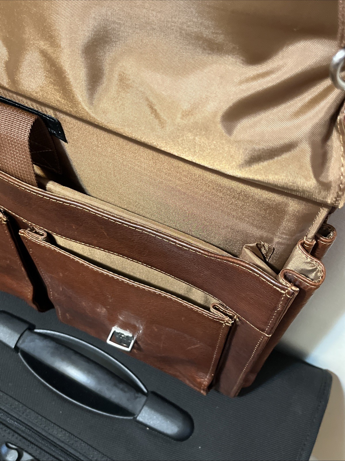 Wilsons Leather Messenger Bag Briefcase Laptop Shoulder Bag – Brown, EUC