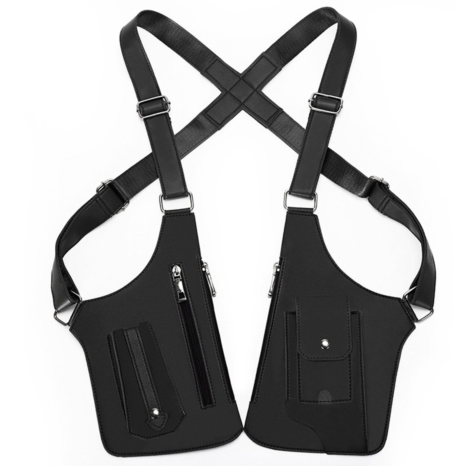 Adjustable Anti-Theft Underarm Shoulder Bag PU Leather Wallet Holster Bag Men