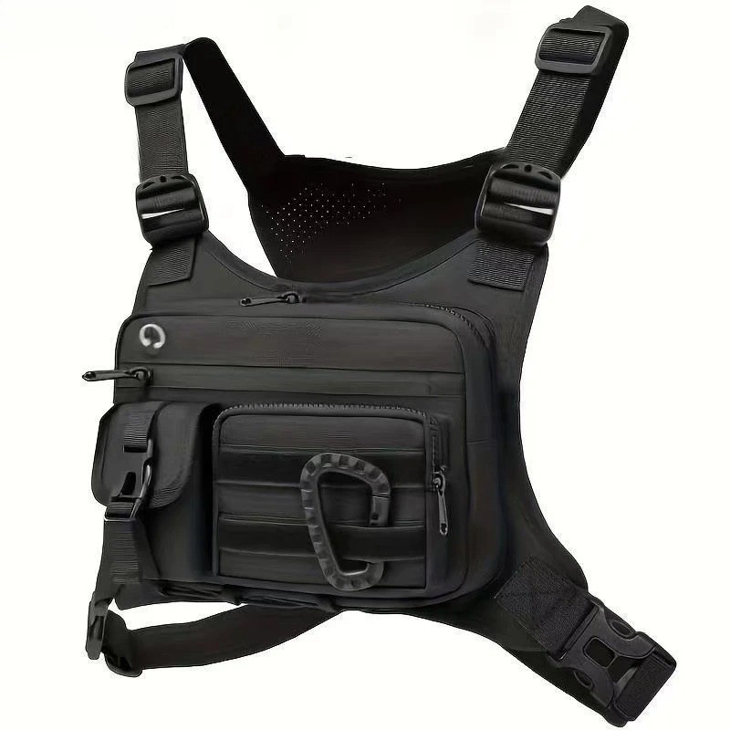Running Chest Rig Bag Front Pouch EDC Pack Sports Vest for Men Women