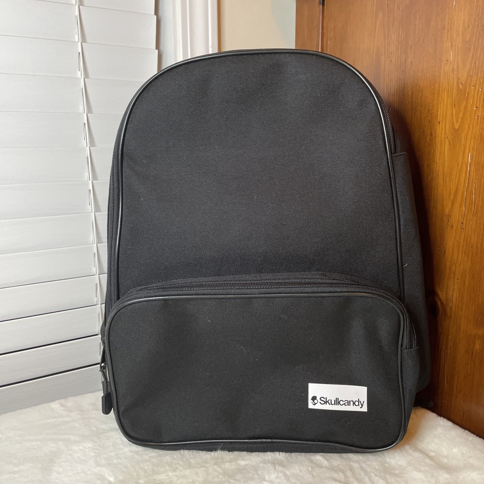 Skullcandy Black Skull Y2K Style Bookbag Back Pack Black Skater Grunge