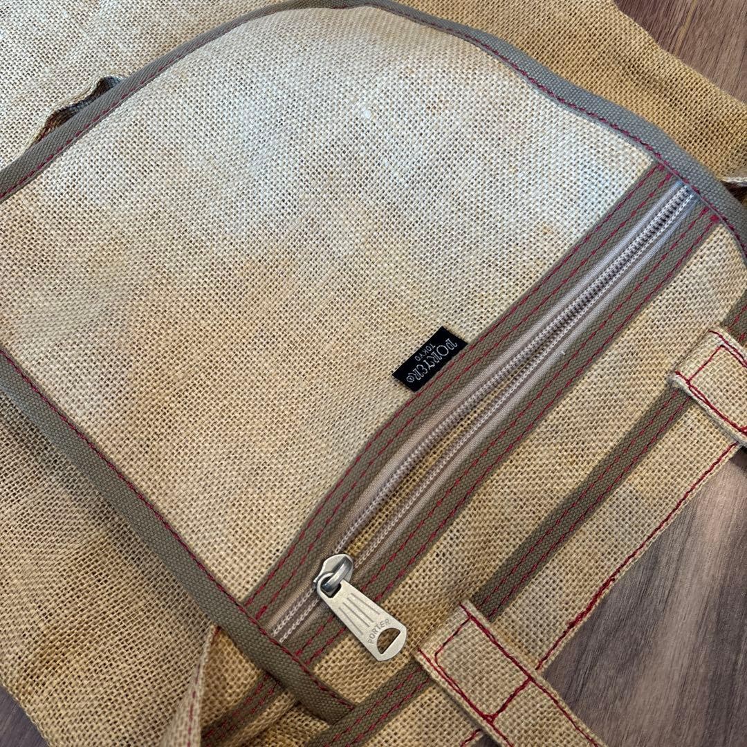 RockSteady PORTER BEAMS Collaboration Tote Bag Jute Linen Used Japan