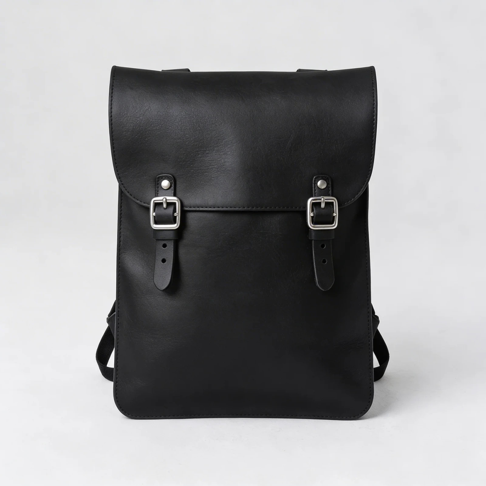 Premium Black Leather Backpack Men’s Laptop Bag Travel Rucksack New