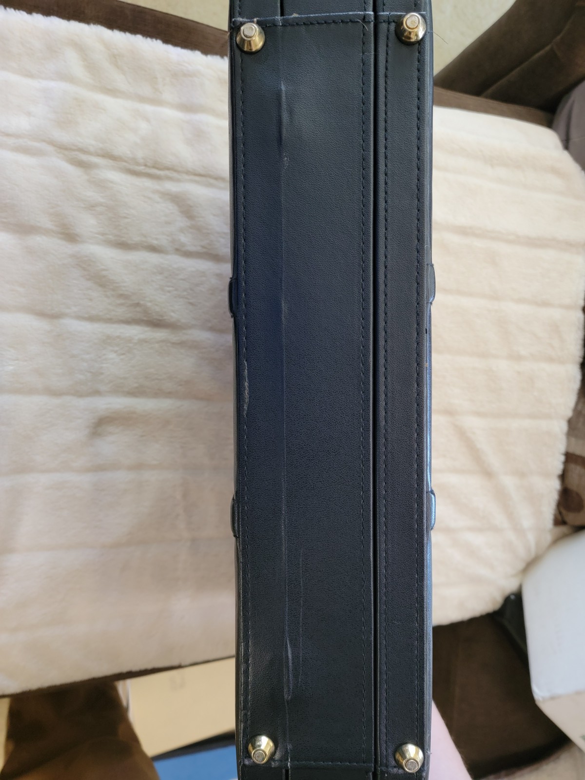 Black Briefcase with Double Locking Feature Slight Damage See Photos