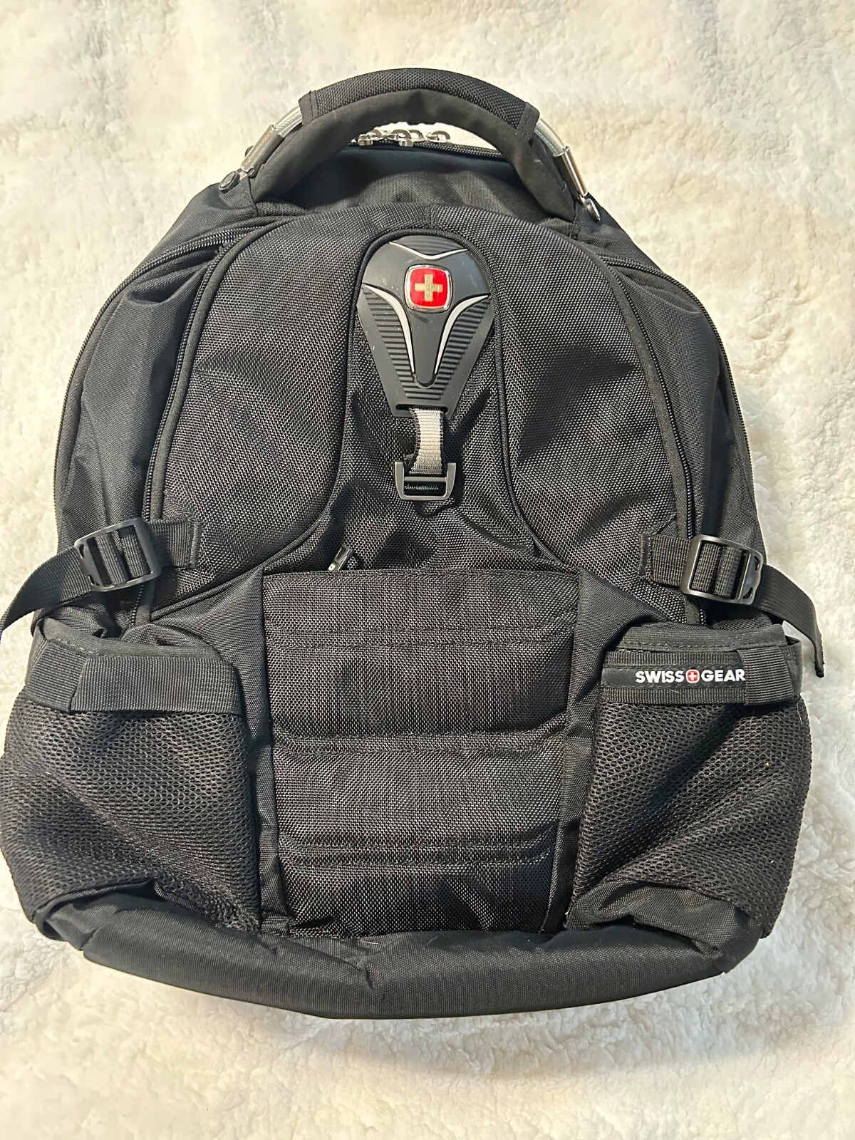 Swiss Gear Airflow ScanSmart Backpack Black Travel Laptop Bag EUC